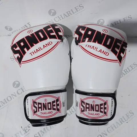 SANDEE THAILAND COOL-TEC BOXING GLOVES IN WHITE