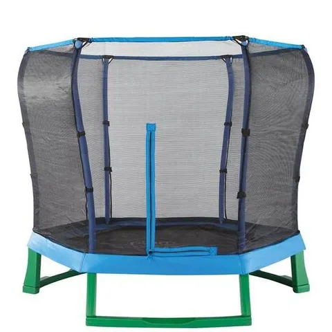 BOXED PLUM 7' BLUE TRAMPOLINE & ENCLOSURE (2 BOXES)