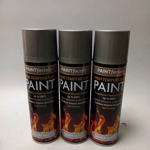 BOX OF 24 PAINT FACTORY HIGH TEMP PAINT IN SILVER MAT 