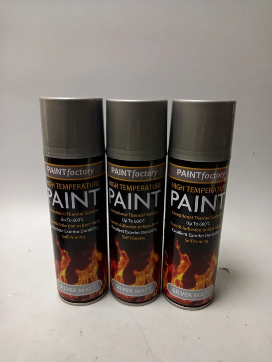 BOX OF 24 PAINT FACTORY HIGH TEMP PAINT IN SILVER MAT 