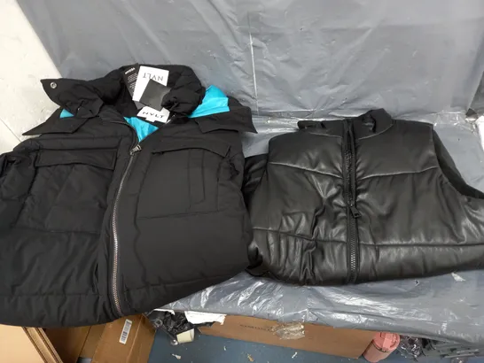 LOT OF NINE COATS TO INLUDE NVLT BLACK COAT SIZE M , ETC