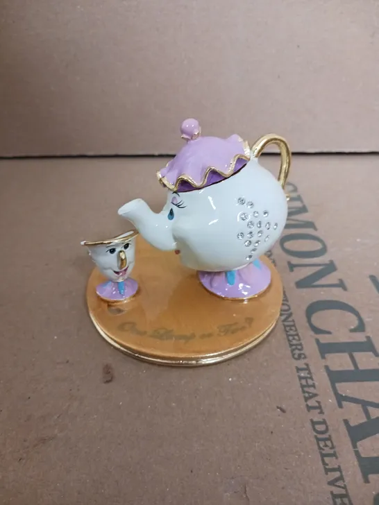 DISNEY BEAUTY AND THE BEAST DISNEY CLASSIC TRINKET BOX - MRS POTTS & CHIP