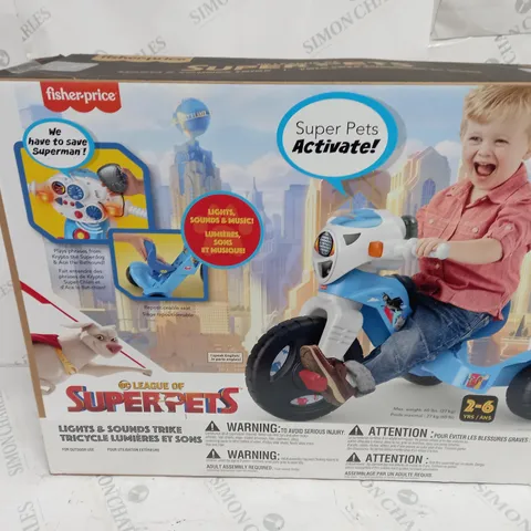 SEALED AND BOXED FISCHER PRICE LEAGUE OF SUPERPETS TRIKE 