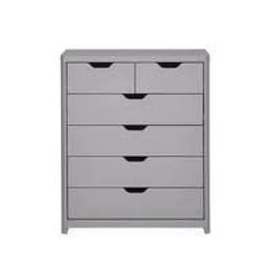 BOXED ASPEN 4 & 2 DRAWER CHEST GREY OAK 