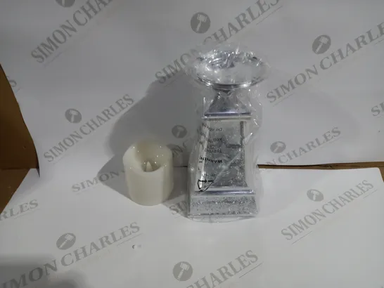 JULIEN MACDONALD FLAMELESS SWIRLING GLITTER STAR CANDLE HOLDER	