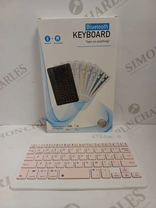 BOXED WIRELESS BLUETOOTH KEYBOARD - PINK/WHITE