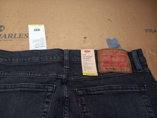 LEVIS FLEX 519 EXTREME SKINNY HI-BALL JEANS - W34 