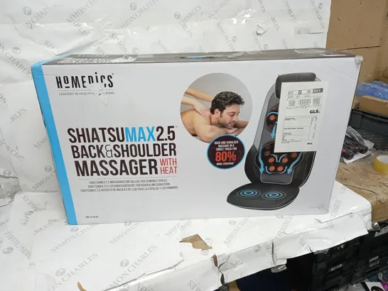 BOXED HOMEDICS SHIATSU MAX 2.5 BACK AND SHOULDER MASSAGER WITH HEAT CBS-2170-EU