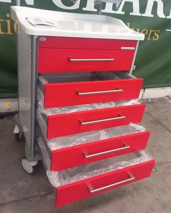 BRAND NEW MEDSTOR MODULE CART WITH 5 DRAWERS