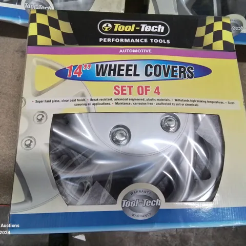 BOXED  AND SEALED TOOL-TECH 14" WHEEL COVERS/CAPS 