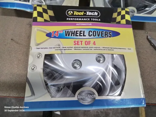 BOXED  AND SEALED TOOL-TECH 14" WHEEL COVERS/CAPS 