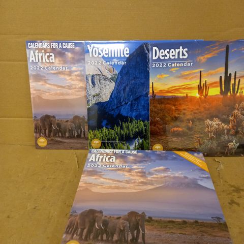 LOT OF 10 SEALED BRIGHT DAY COMPANY ASSORTED 2022 CALENDARS TO INCLUDE AFRICA, YOSEMITE, DESERTS
