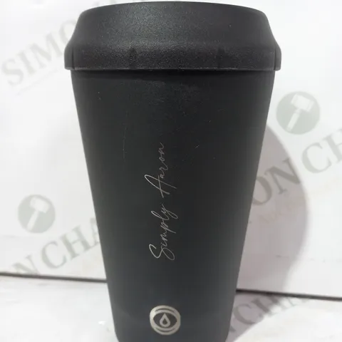 TOPL THE LIFE-PROOF CUP IN BLACK - PERSONALISED "SIMPLY AARON"