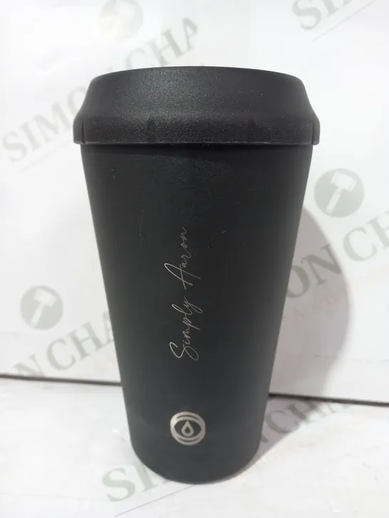 TOPL THE LIFE-PROOF CUP IN BLACK - PERSONALISED "SIMPLY AARON"