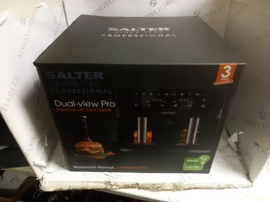 BOXED SALTER DUAL AIR FRYER 7.6L