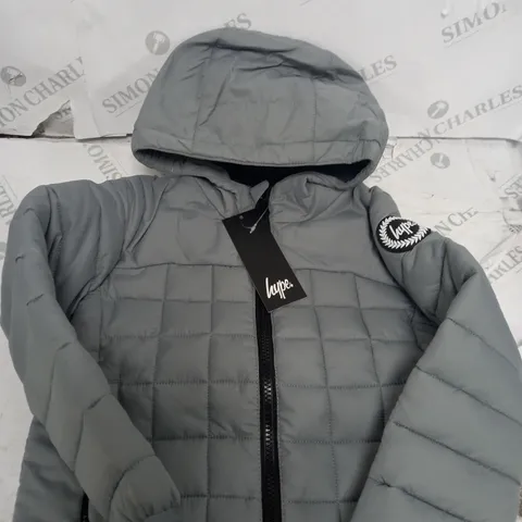 HYPE BOYS GREY BAFFLES CASUAL PUFFER COAT SIZE 3-4YRS