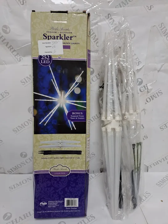 BOXED PACIFIC ACCENTS SET OF 2 LED SPARKLER LIGHTS WITH TIMER & REMOTE