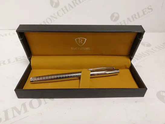 RUCKSTUHL STAINLESS STEEL LUXURY PEN IN GIFT BOX – HAND ASSEMBLED 