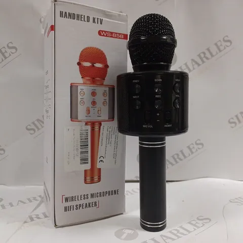 BOXED HANDHELD KTV WS-858 WIRELESS MICROPHONE HI-FI SPEAKER 