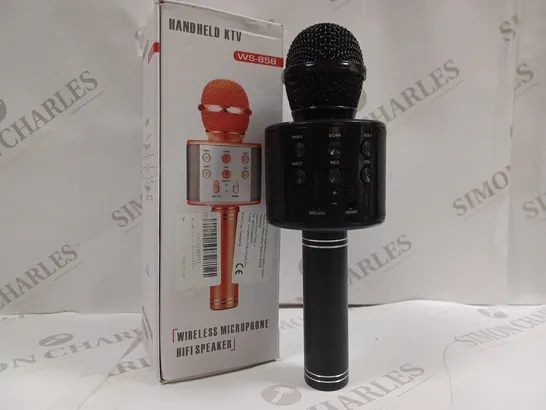 BOXED HANDHELD KTV WS-858 WIRELESS MICROPHONE HI-FI SPEAKER 