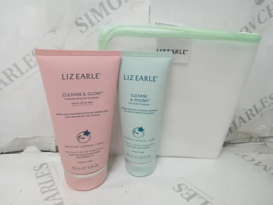 LIZ EARLE SET TO INCLUDE GEL CLEANSER, HOT CLOTH CLEANSER