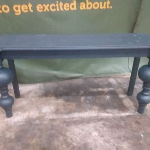 DESIGNER MUBILE VITRINA BLACK CONSOLE TABLE WITH ORB LEGS