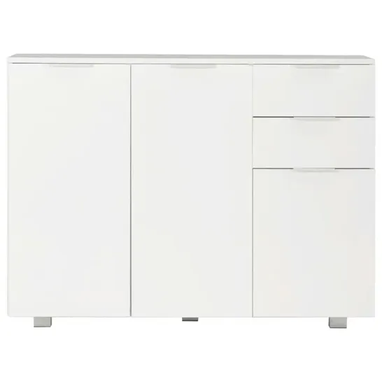 BOXED 2-DRAWER CABINET IN GLOSS WHITE - 1 BOX