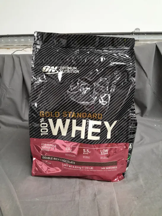 GOLD STANDARD 100% DOUBLE CHOCOLATE FLAVOURED WHEY POWDER (4.53KG) 