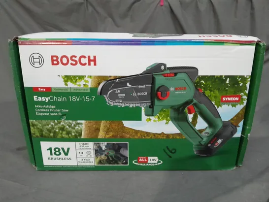 BOXED BOSCH EASYCHAIN 18V-15-7 CORDLESS PRUNER SAW