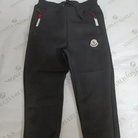 MONCLER BLACK JOGGING BOTTOM PANTS - 7/8 YEARS