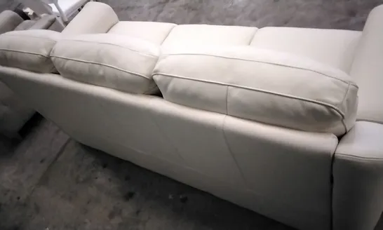 QUALITY ITALIAN DESIGNER AVOLA LARGE SOFA CREAM LEATHER