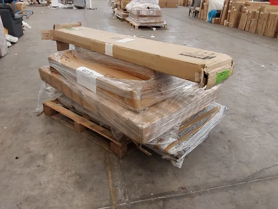 PALLET OF ASSORTED FURNITURE PARTS INCLUDING MOSTLY TABLE PARTS