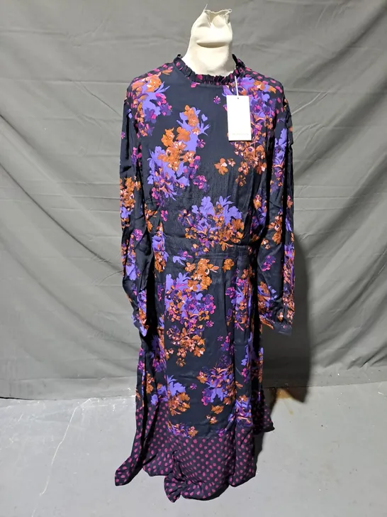 MONSOON KIERA DRESS IN PURPLE SIZE 18