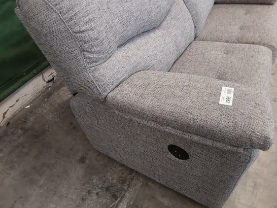 QUALITY BRITISH DESIGNER G PLAN STRATFORD POWER RECLINING TWO SEATER SOFA REED PEWTER FABRIC 