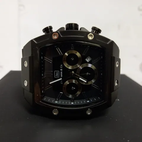 ZIHLMANN & CO CHRONOGRAPH STYLE RUBBER STRAP WATCH