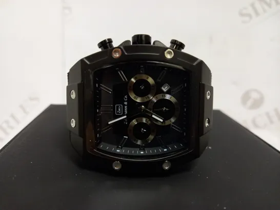 ZIHLMANN & CO CHRONOGRAPH STYLE RUBBER STRAP WATCH