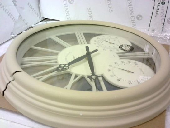 EXETER WALL CLOCK & THERMOMETER  RRP £24.99
