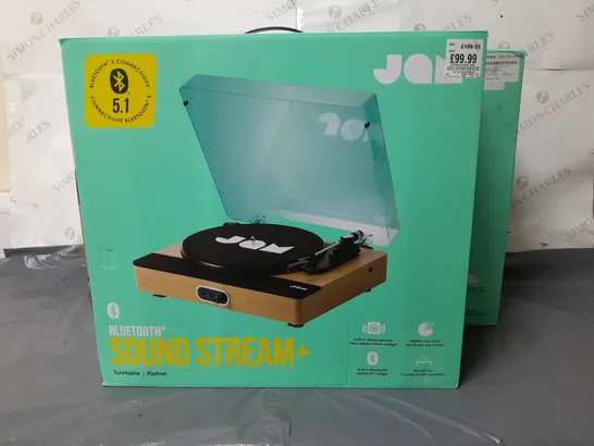 LOT OF 2 BOXED JAM BLUETOOTH SOUND STREAM 2 TURNTABLES