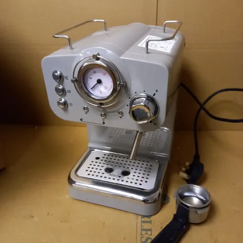 SWAN RETRO PUMP ESPRESSO COFFEE MACHINE - GREY