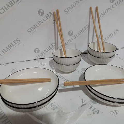 CHINESE BOWL SET WITH CHOPSTICKS 