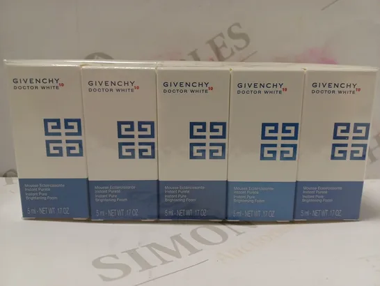 BOX OF APPROX 10 X 5ML GIVENCHY DOCTOR WHITE10 INSTANT PURE BRIGHTENING FOAM 