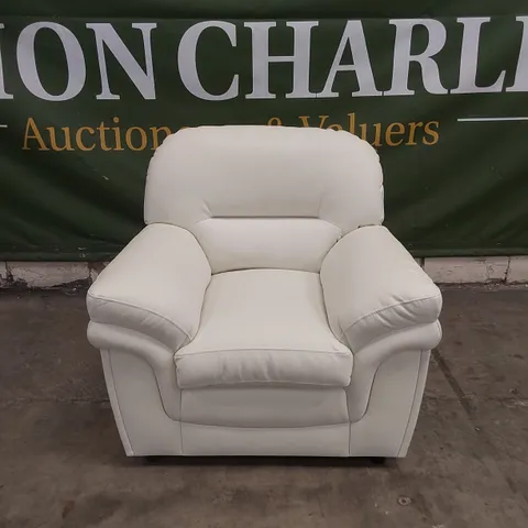 BRAND NEW BOXED DESIGNER ANDERSON IVORY ARMCHAIR (1 BOX)