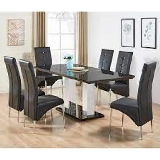 BOXED FIF MONTON DINING TABLE - BLACK (INCOMPLETE, 1 BOX OF 3)