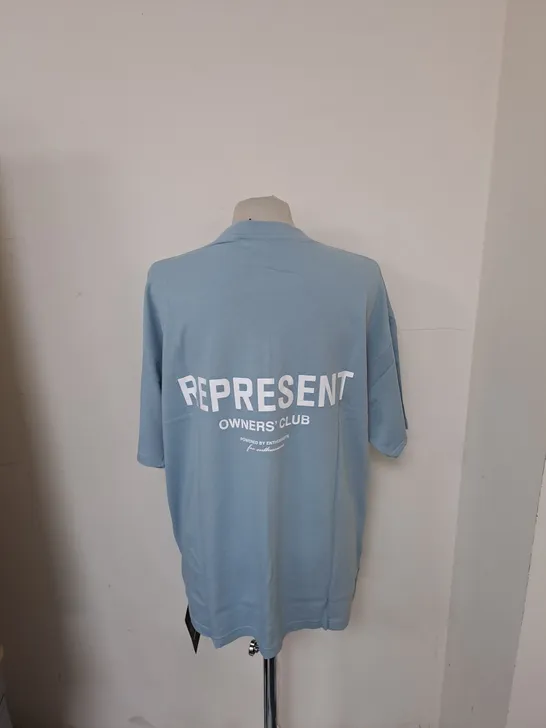 REPRESENT OWNERS CLUB T-SHIRT POWDER BLUE - MEDIUM 