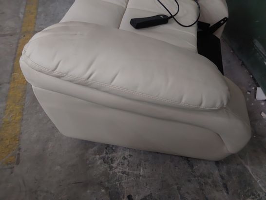 DESIGNER POWER RECLINING EASY CHARE BASE CREAM LEATHER 