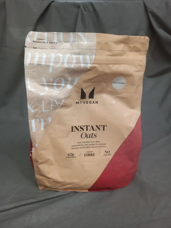 SEALED MYVEGAN INSTANT OATS UNFLAVOURED 1KG