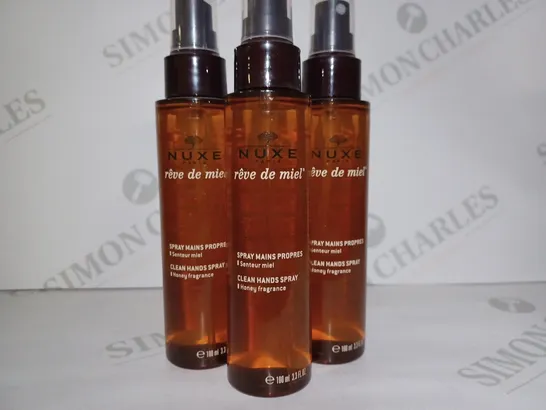 LOT OF APPROX 7 X 100ML NUXE RÊVE DE MIEL CLEAN HANDS SPRAY