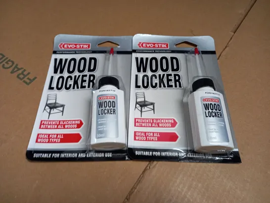 LOT OF 2 EVO-STICK WOOD LOCKER 