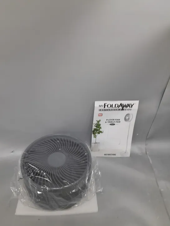 B&H FOLDABLE RECHARGEABLE FAN - GREY 