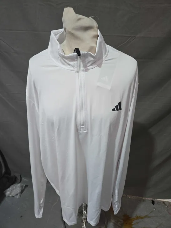 ADDIAS 1/4 ZIP IN WHITE SIZE XL